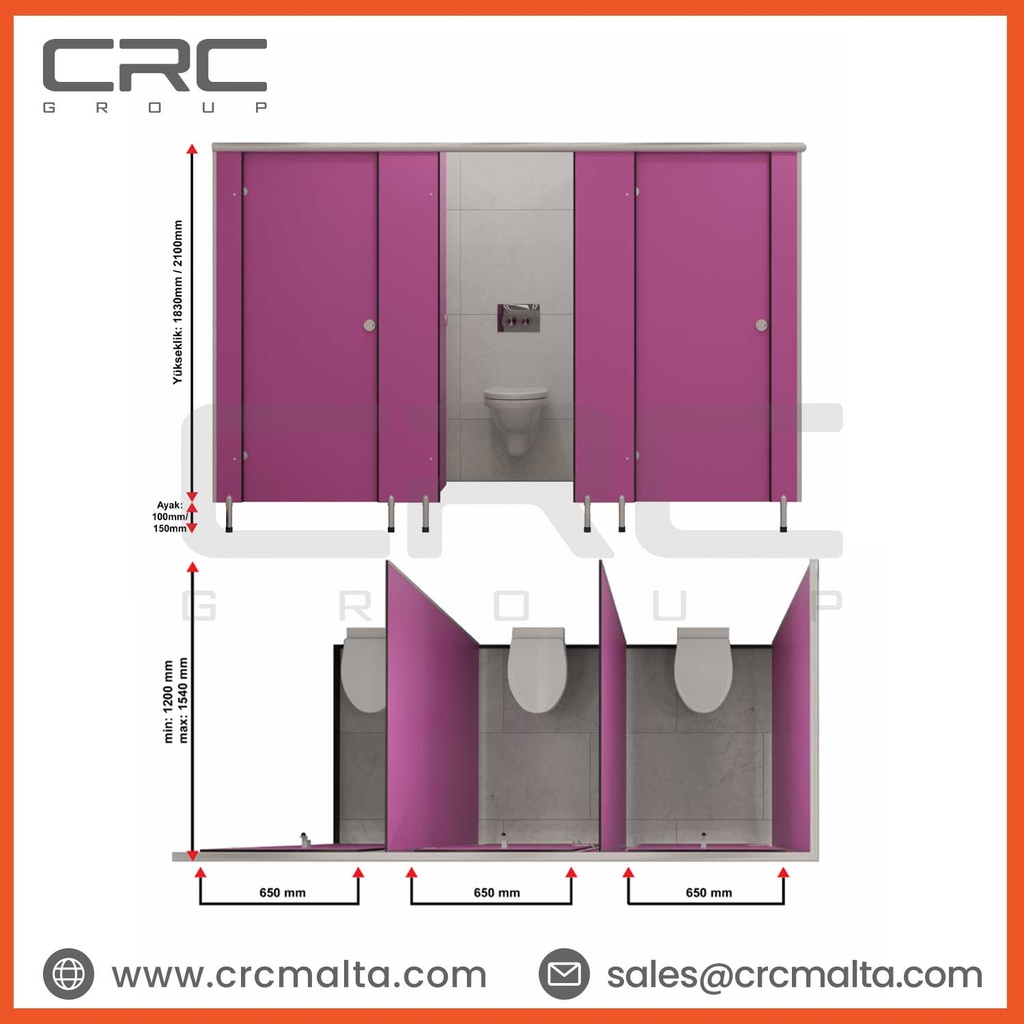 WC Cubicle Partition