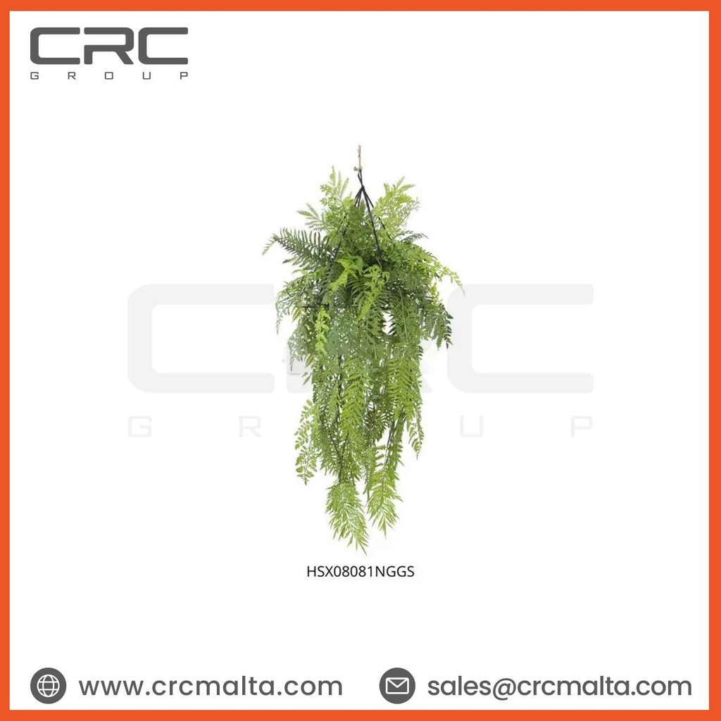 CRC Faux Fern Hanging Basket