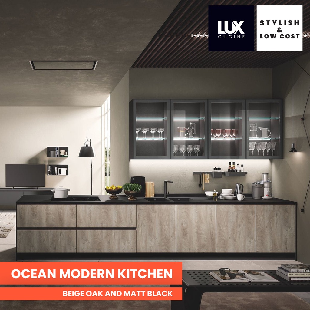 CRC OCEAN Modern Kitchen in Malta, Oak & Matt Finish