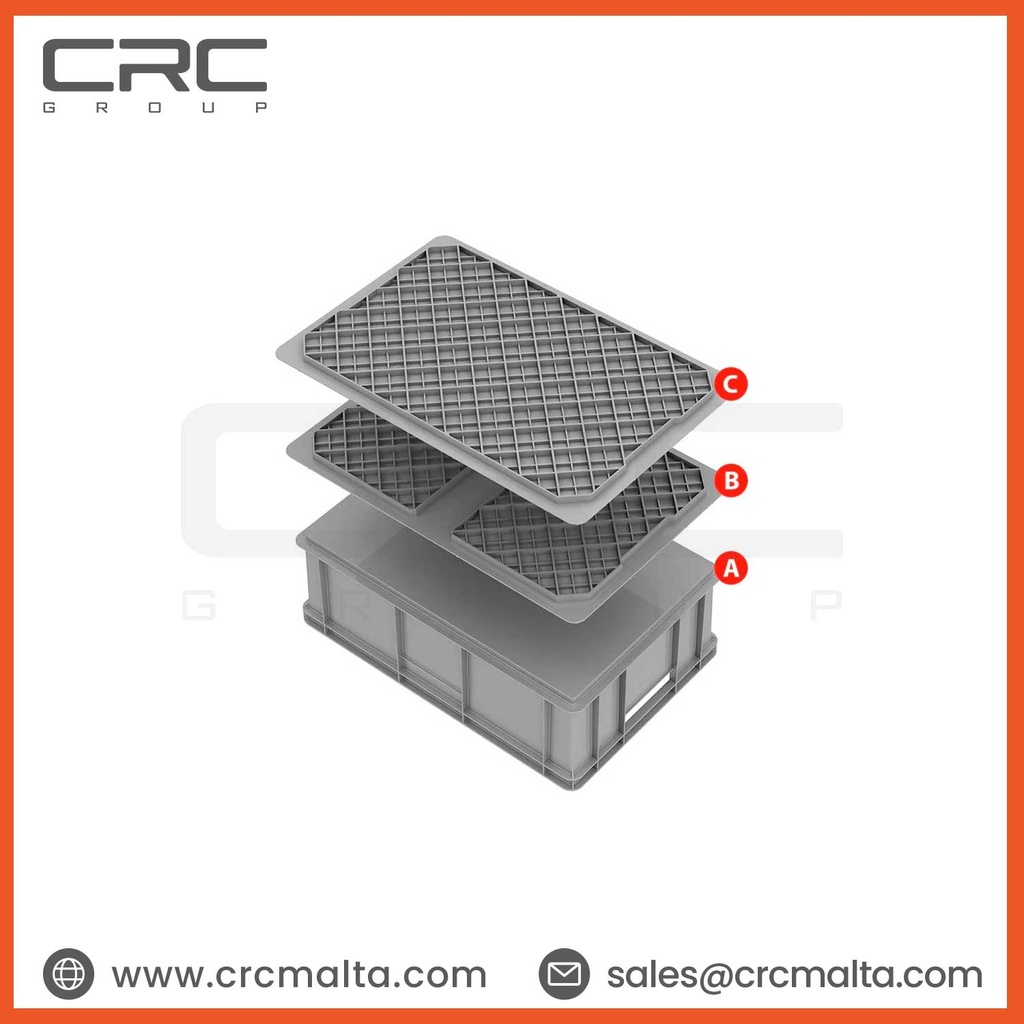 CRC Plastic Storage Crate / Stackable Crate - E6407