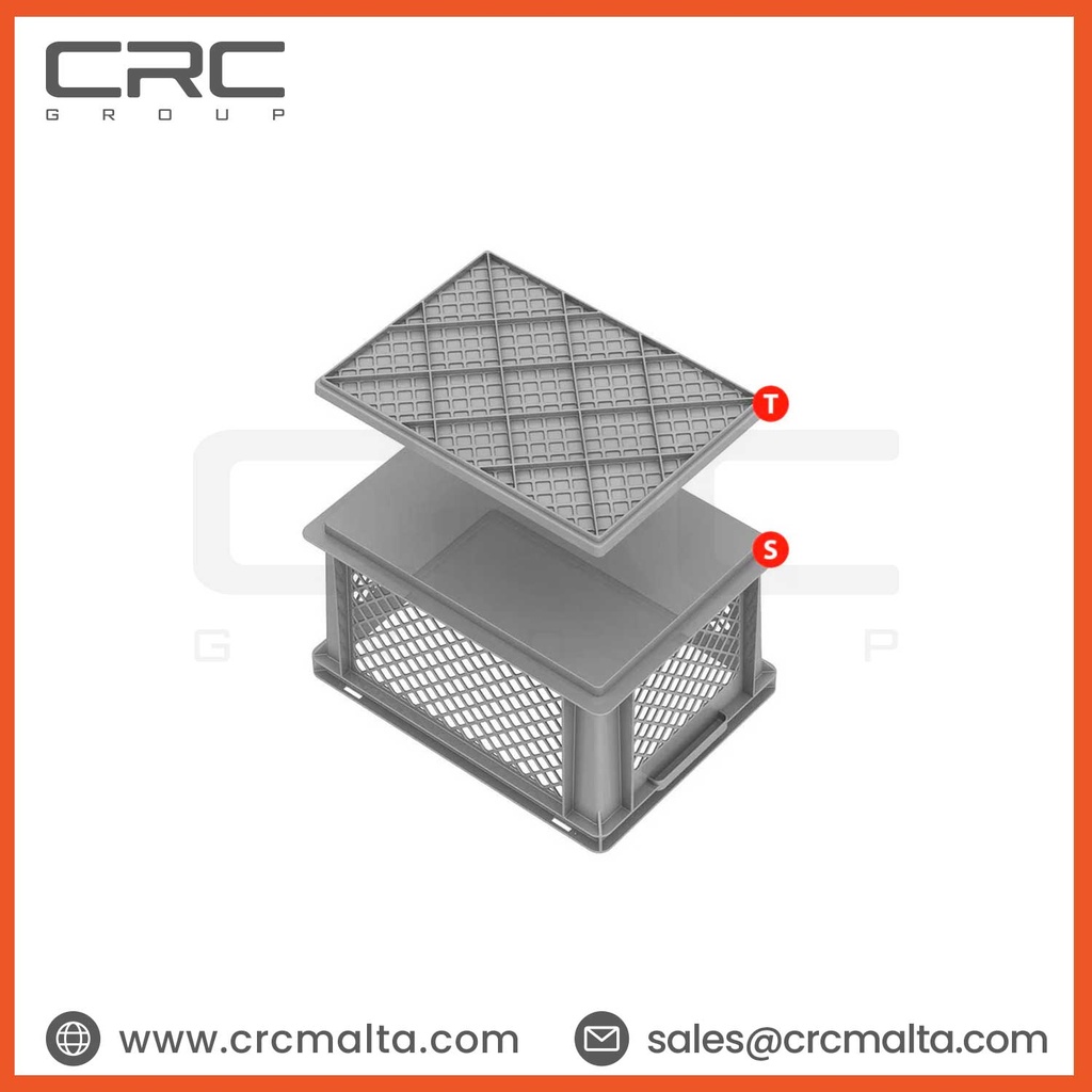 CRC Plastic Storage Crate / Stackable Crate - EC4332