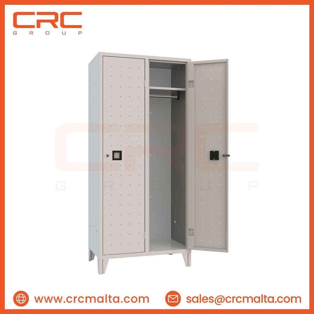 CRC METAL LOCKER - 2 SINGLE COMPARTMENT