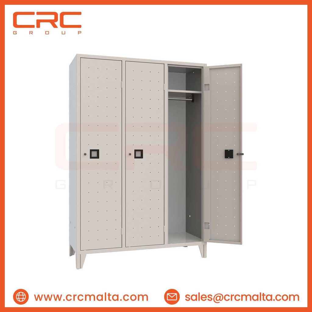 CRC METAL LOCKER - 3 SINGLE COMPARTMENT