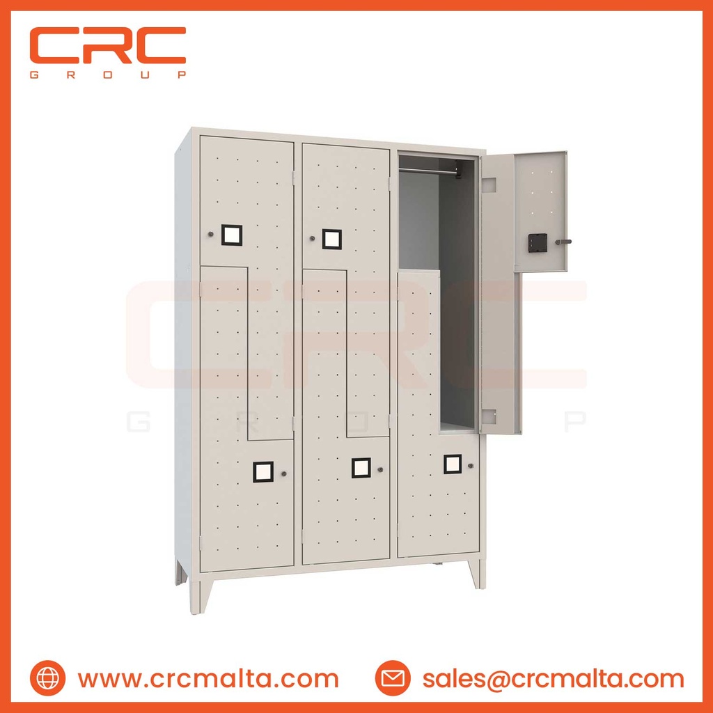 CRC METAL LOCKER - 6 SINGLE COMPARTMENT