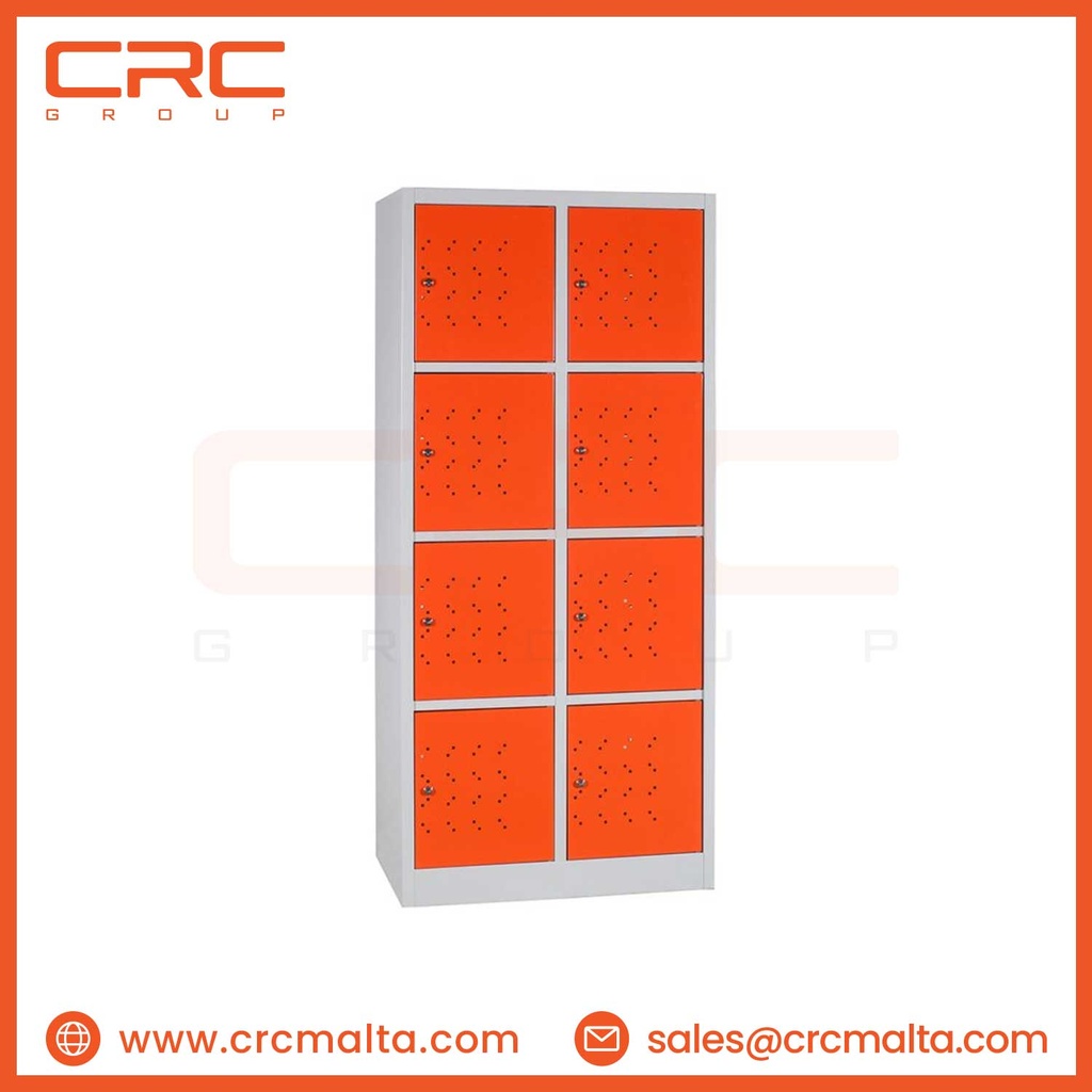 CRC METAL LOCKER - 8 DOORS MULTI COMPARTMENT CABINET