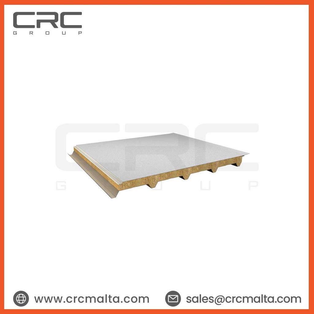 CRC Rock Wool Insulated 5 Ribs Membrane Roof Panel-Double Sheet