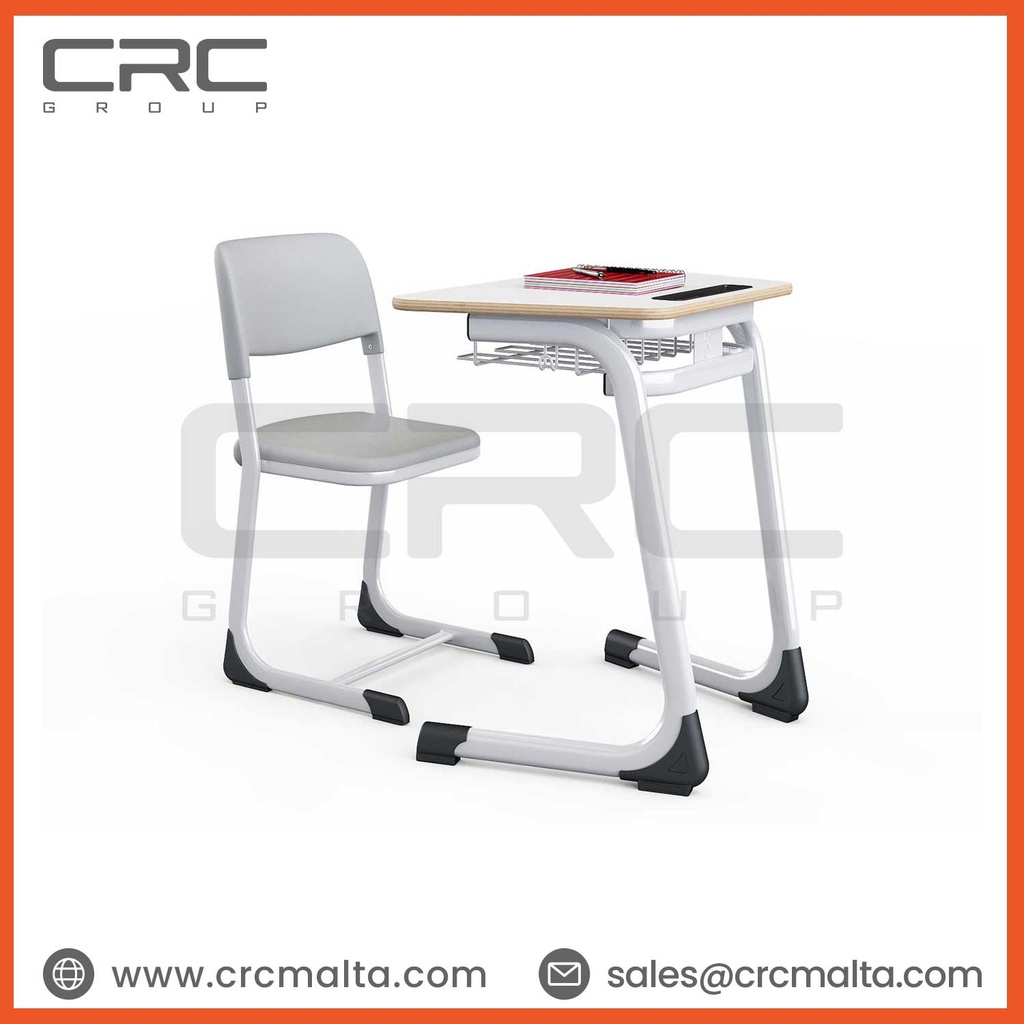 CRC Elegan single laminated desk top warped school desk D01-15128