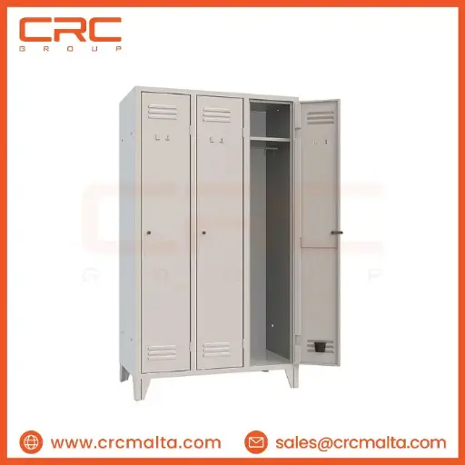 CRC METAL LOCKER - 3 SINGLE COMPARTMENT