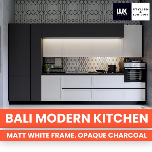 CRC BALI Modern Kitchen Matt White Frame