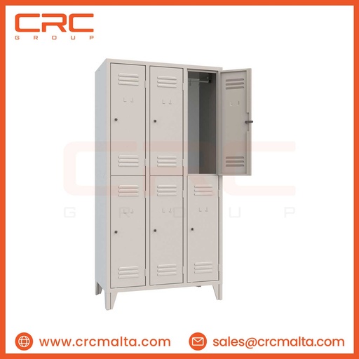 CRC METAL LOCKER - 3+3 MULTI COMPARTMENT