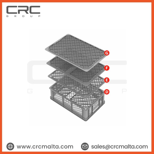 CRC Plastic Storage Crate / Stackable Crate - EF6407