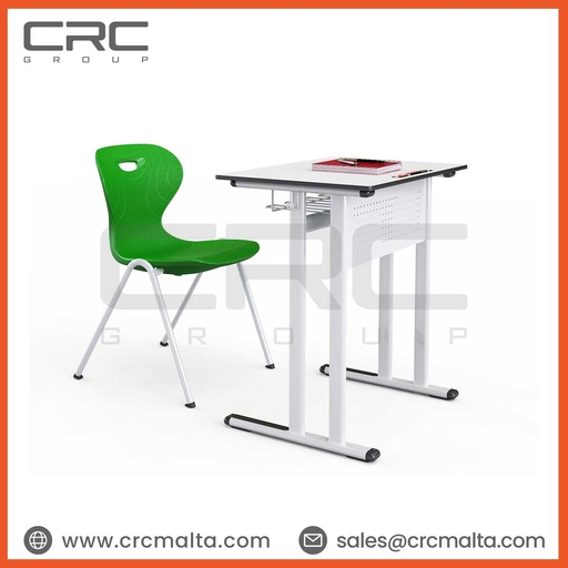 CRC Galaxy single compact desk top metal front paneled school desk D01-12111